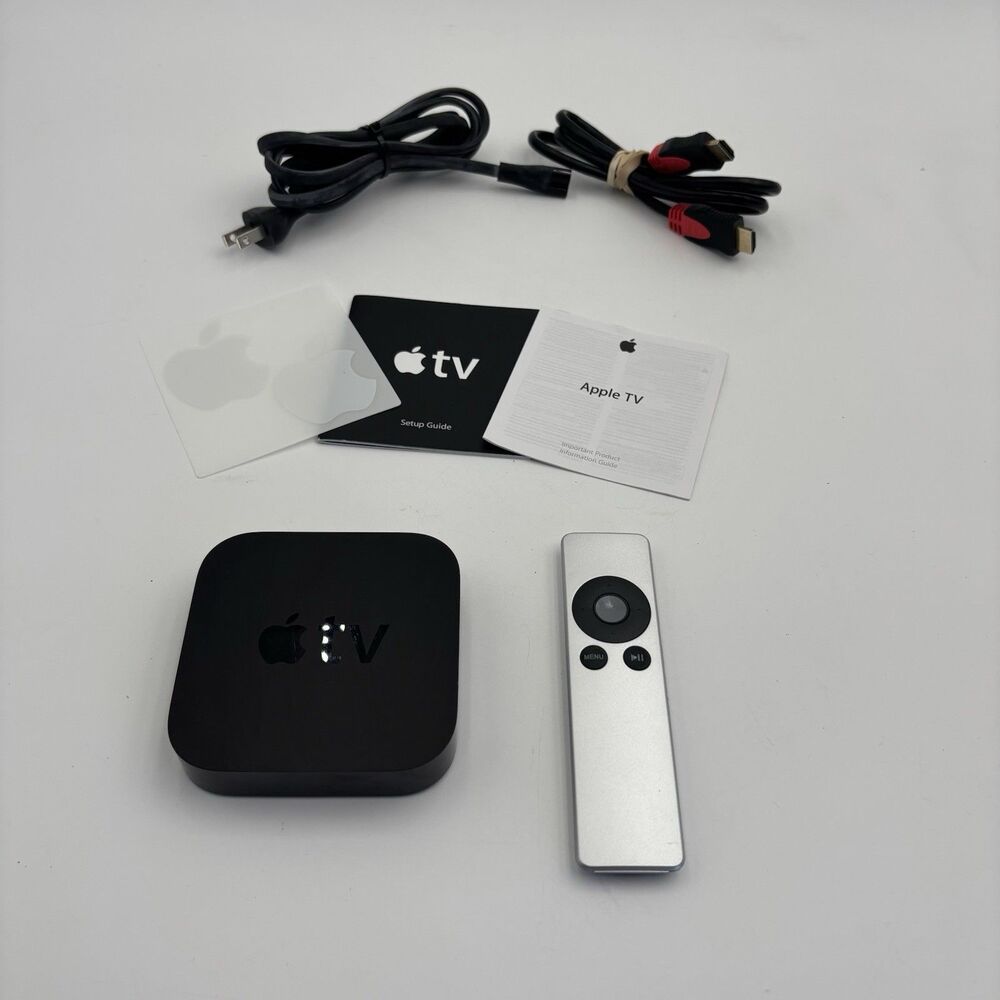 Apple TV 3rd Gen A1469 1080p Media Streamer Remote Power Cord HDMI Tested Works